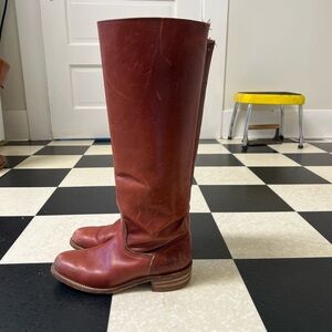 VINTAGE FRYE LEATHER CAMPUS RIDING BOOTS SIZE 6